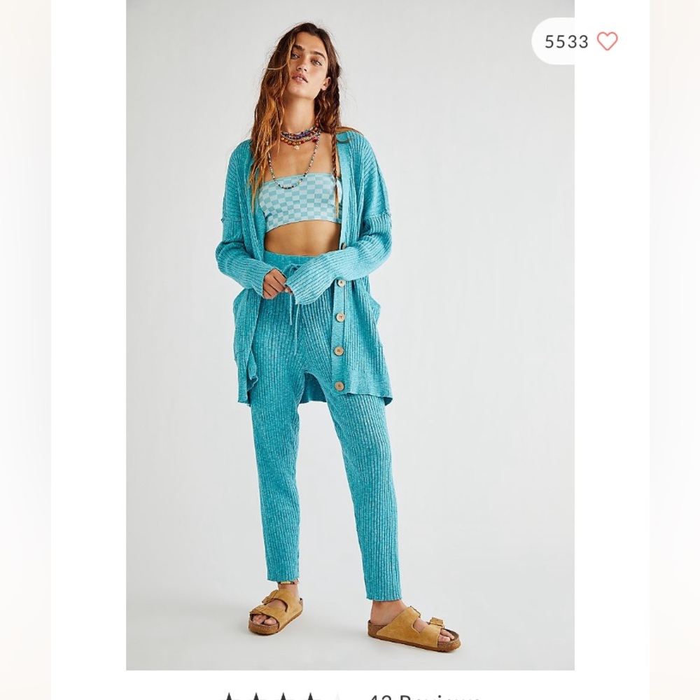 FP beach teal set. Size M excellent condition